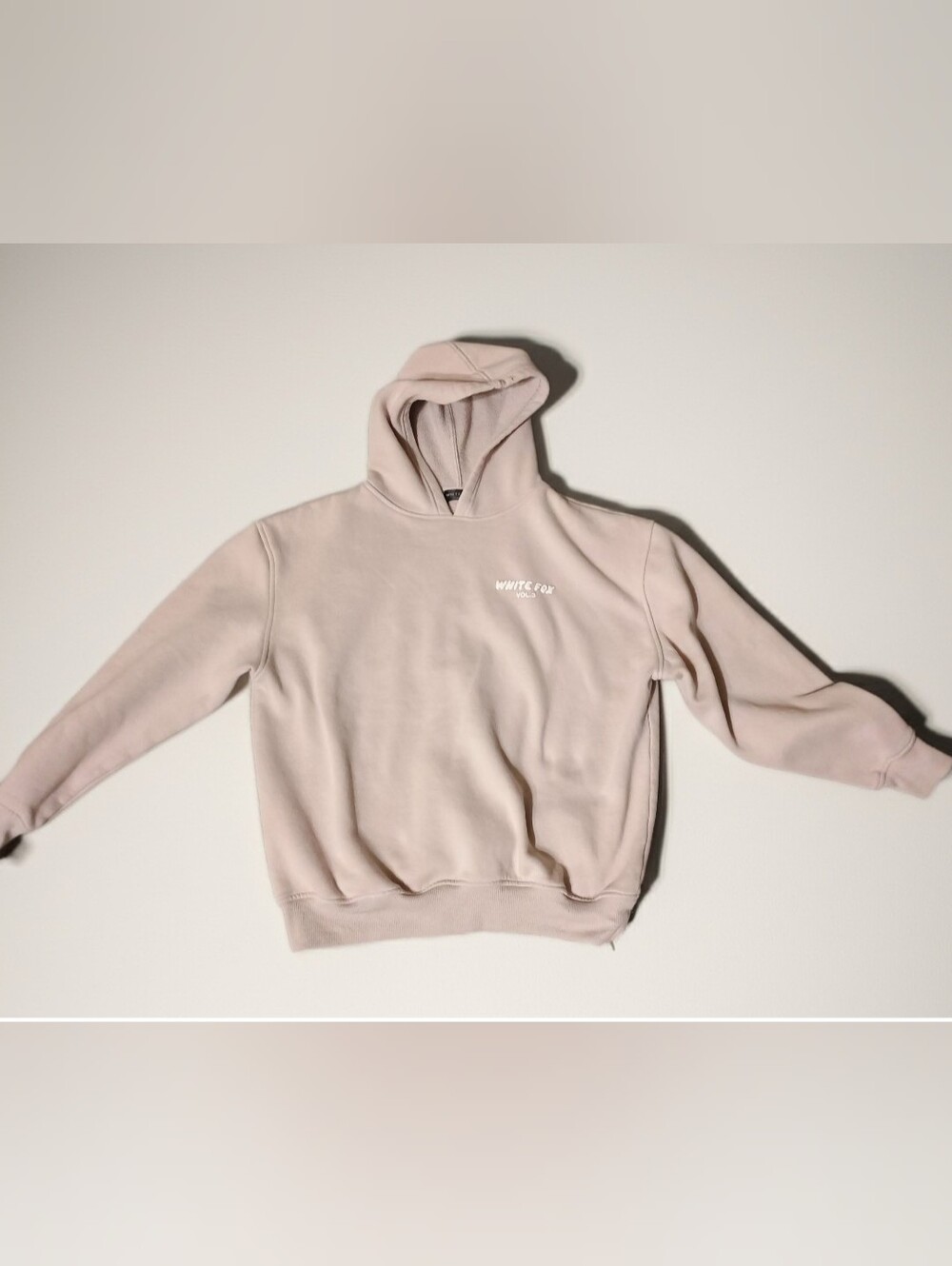 White Fox Off Stage Hoodie in Moon, S/M